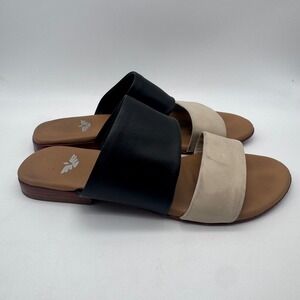Fortress of Inca Leather 2 Strap Slide Sandals Vero Cuoio‎ Slides Size 40